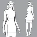 white turtleneck dress image